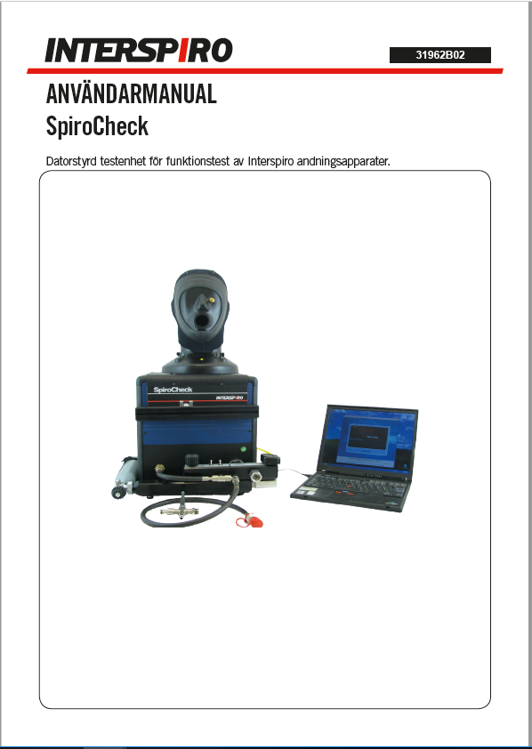 User manual: 31962B SpiroCheck user manual