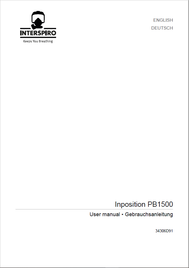 Firefighting user manual: 34306D - Inposition PB1500