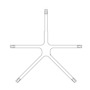 Head harness, black, natural rubber