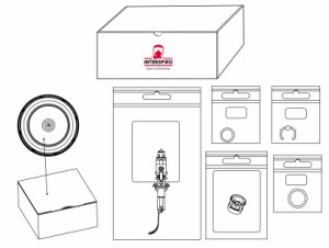 Service kit for 1 breathing valve, without safety pressure