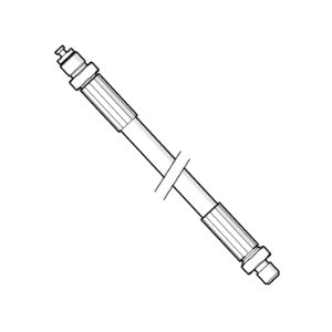 High pressure hose, 880 mm